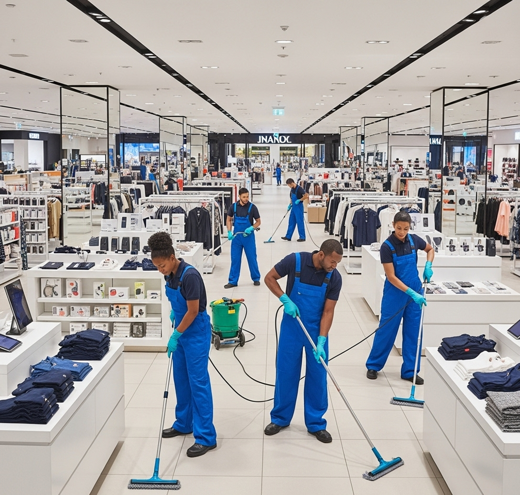 AZ Spotless technician in retail