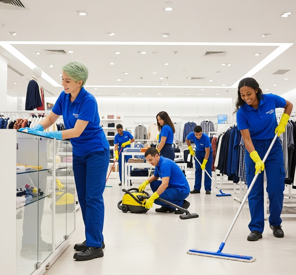 Clean retail store with happy customers